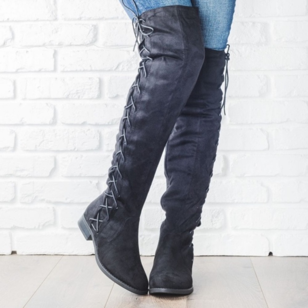 TRINIE Lace up Boots - BLACK - Picture 3 of 3